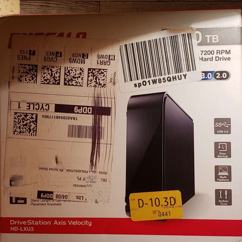 Buffalo Drive Station Axis Velocity External Hard Drive HD-LXU3 3 TB NIB